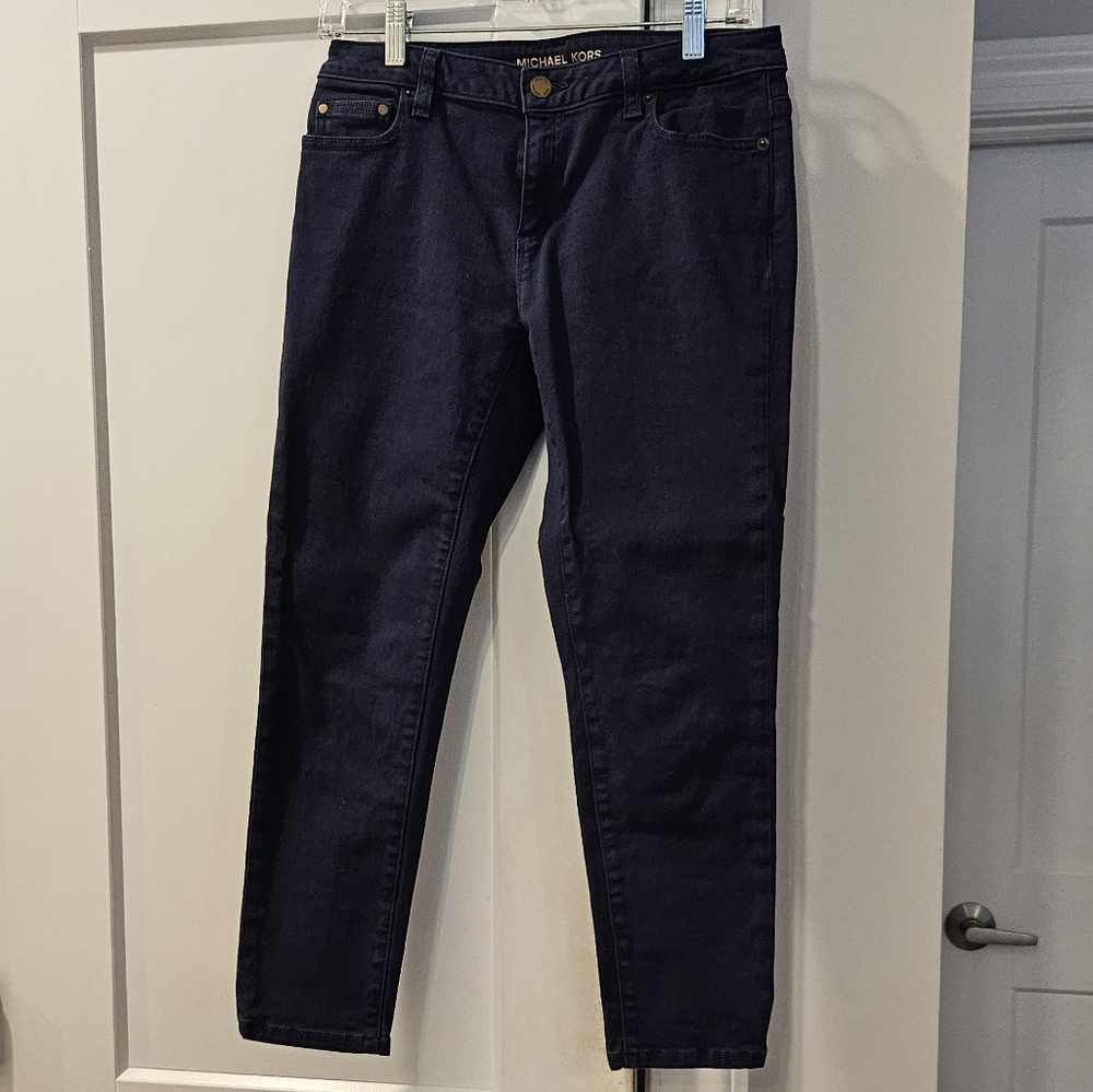 Women's blue khaki cropped pants